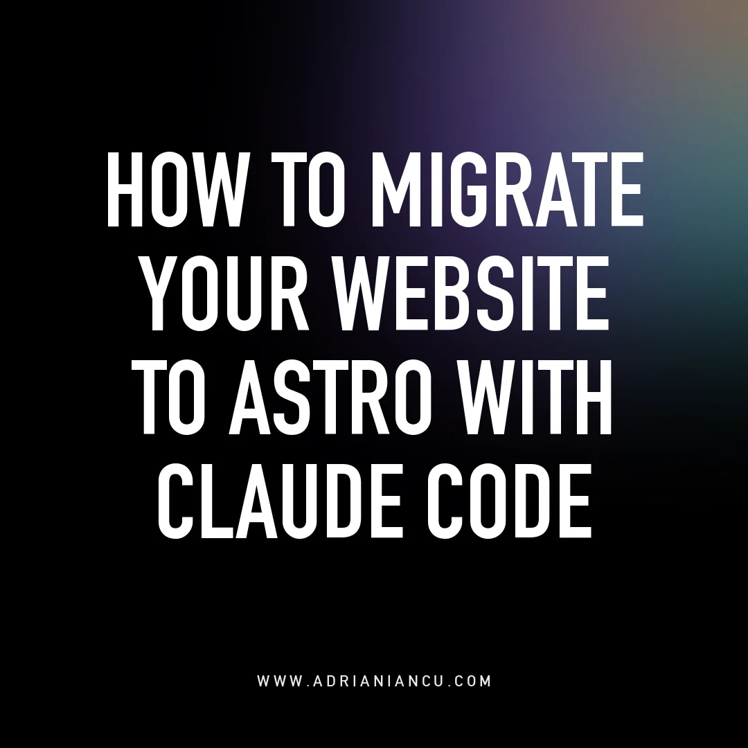 How to migrate your website to Astro with Claude Code